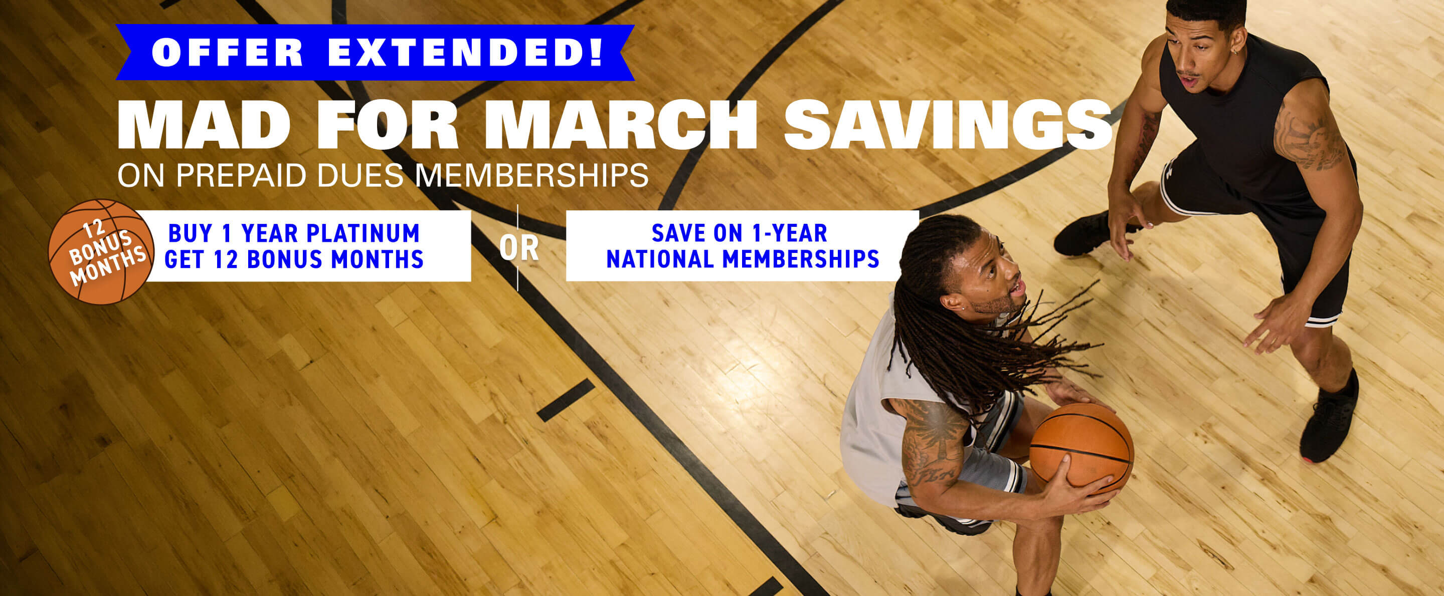 Save on prepaid dues memberships during our limited time Mad for March Savings event. Join with a 1-year Platinum prepaid dues membership and get 12 Bonus months or get special savings on a 1-year National prepaid dues membership.